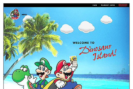 Super Mario World flash website in 2002