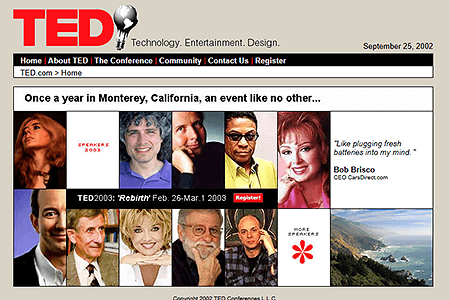TED Conferences website in 2002