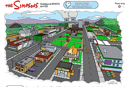 The Simpsons website in 2002