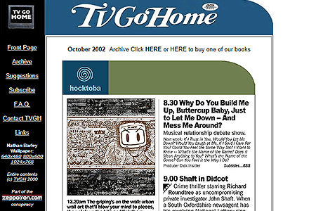 TV Go Home website in 2002