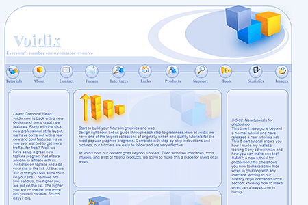 Voidix website in 2002