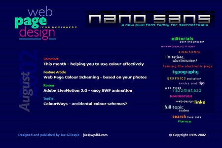 Web Page Design for Designers website in 2002