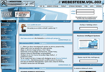 Webesteem website in 2002