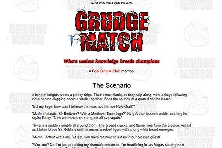 WWWF Grudge Match website in 2002