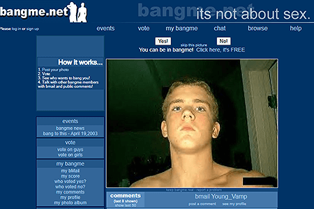 Bangme website in 2003