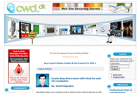 Cool Web Design website in 2003