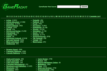 GameRadar.com website in 2003