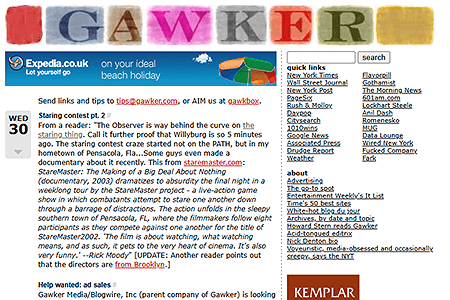 Gawker website in 2003