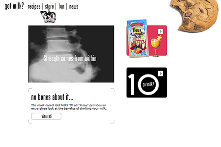 Got Milk? website in 2003