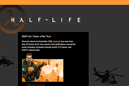 Half-Life website in 2003