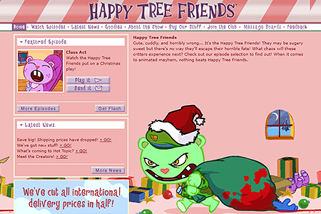 Happy Tree Friends website in 2003