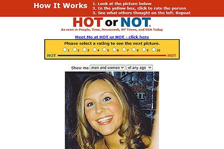 HOT or NOT website in 2003