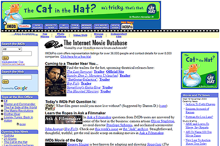 IMDb website in 2003