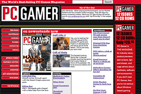 PC Gamer website in 2003