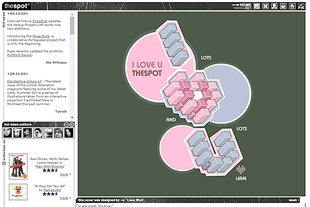 TheSpot website in 2003