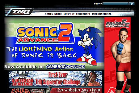THQ website in 2003
