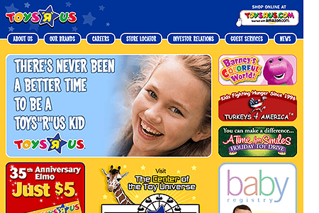 Toys “R” Us website in 2003