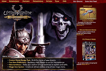 Ultima Online: Age of Shadows website in 2003
