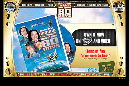 Around The World In 80 Days flash website in 2004