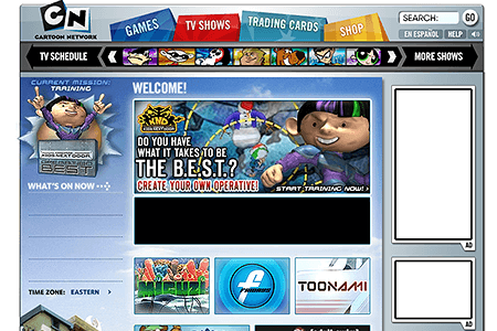 Cartoon Network website in 2004