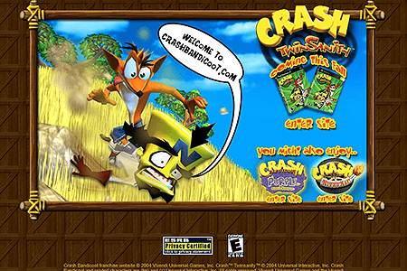 Crash Bandicoot website in 2004