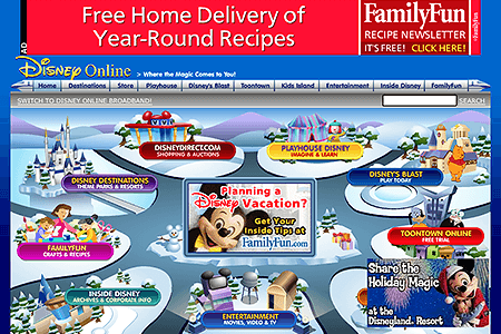 Disney flash website in 2004