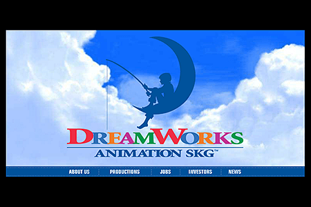 DreamWorks Animation SKG flash website in 2004