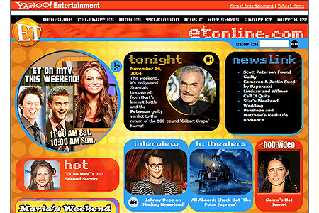 ETonline website in 2004
