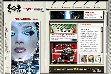 Eye Digital Emotion flash website in 2004