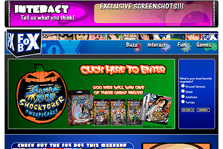 FoxBox website in 2004
