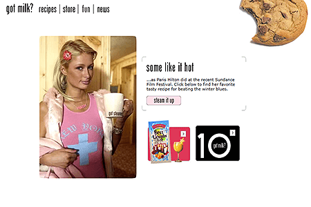 Got Milk? website in 2004