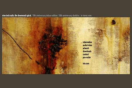 Nine Inch Nails: The Downward Spiral 10th Anniversary Edition flash website in 2004