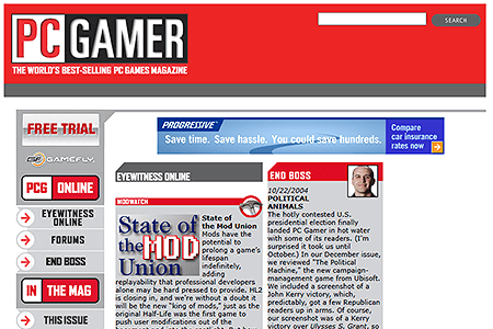 PC Gamer website in 2004