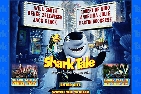 Shark Tale flash website in 2004