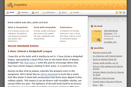 SimpleBits website in 2004