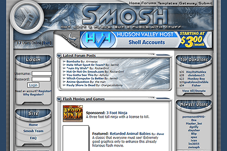 Smosh website in 2004