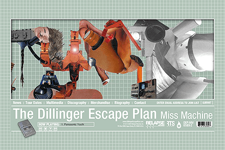 The Dillinger Escape Plan flash website in 2004