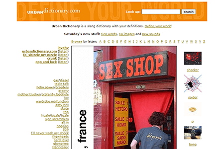 Urban Dictionary website in 2004