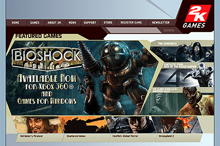 2K Games website in 2005