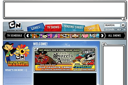 Cartoon Network website in 2005