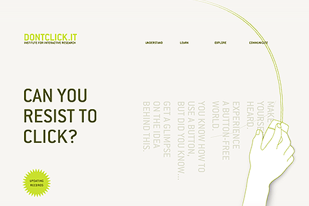 Dontclick.it flash website in 2005