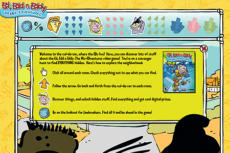 Ed, Edd n Eddy: The Mis-Edventures flash website in 2005