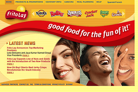 Frito-Lay website in 2005