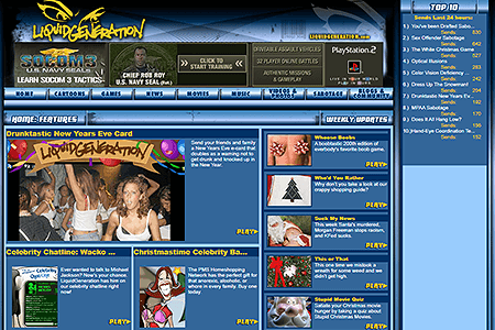 Liquid Generation website in 2005