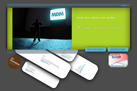 Mad Dancer Media flash website in 2005