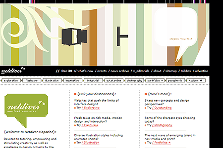 Netdiver website in 2005