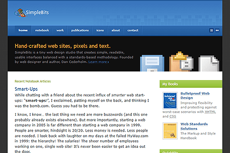 SimpleBits website in 2005