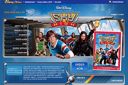 Sky High flash website in 2005