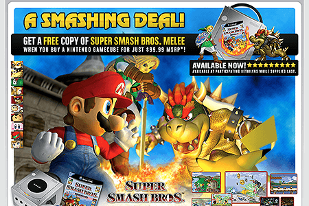 Super Smash Bros. Melee Bundle Set website in 2005