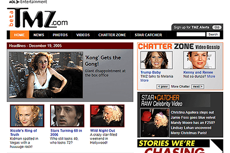 TMZ website in 2005